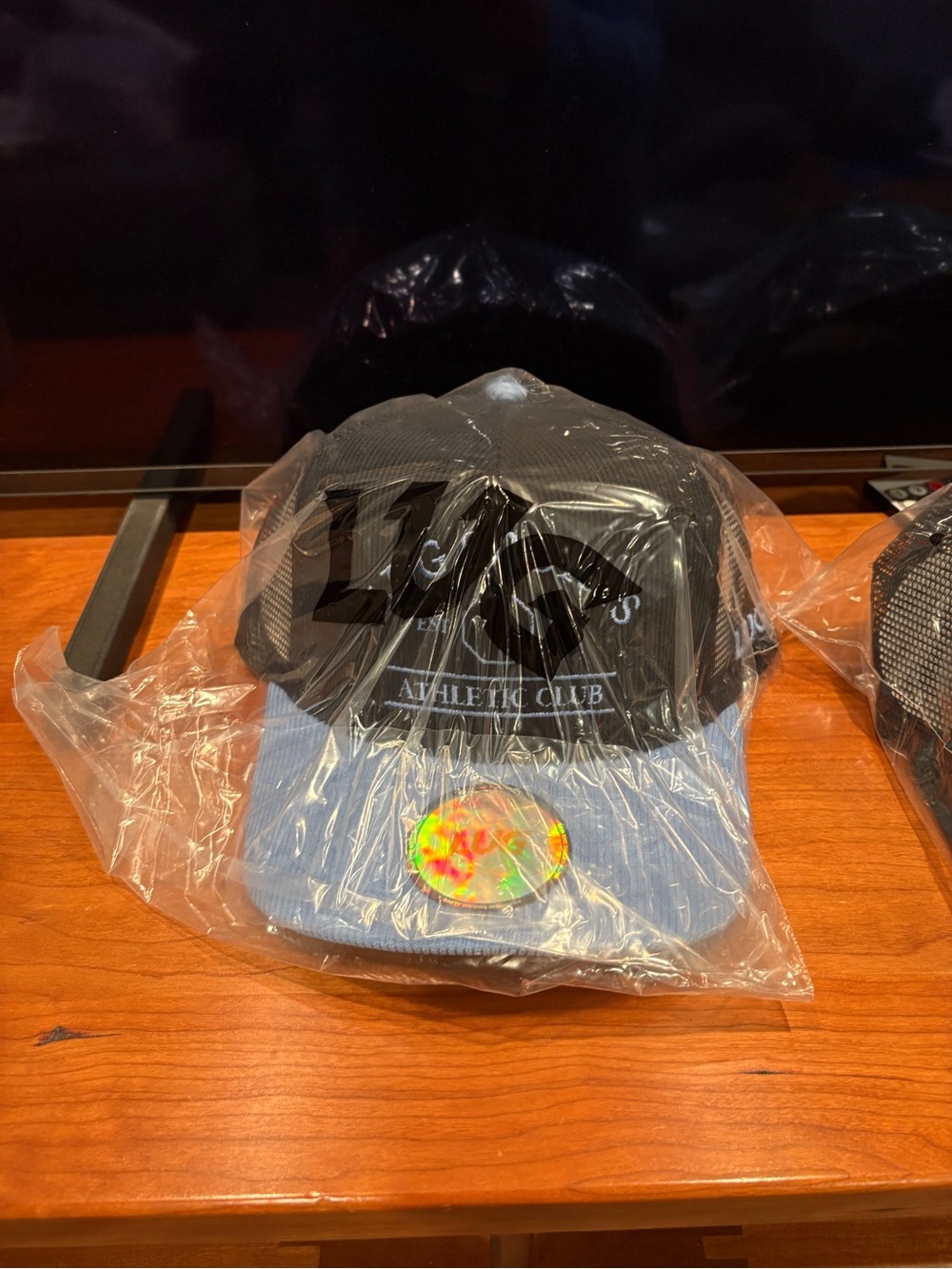 LUG Sports Black and Light Blue Athletic Club Cap